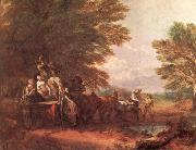 Thomas Gainsborough The Harvest wagon France oil painting artist
